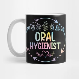 Oral Hygienist cute floral watercolor Mug